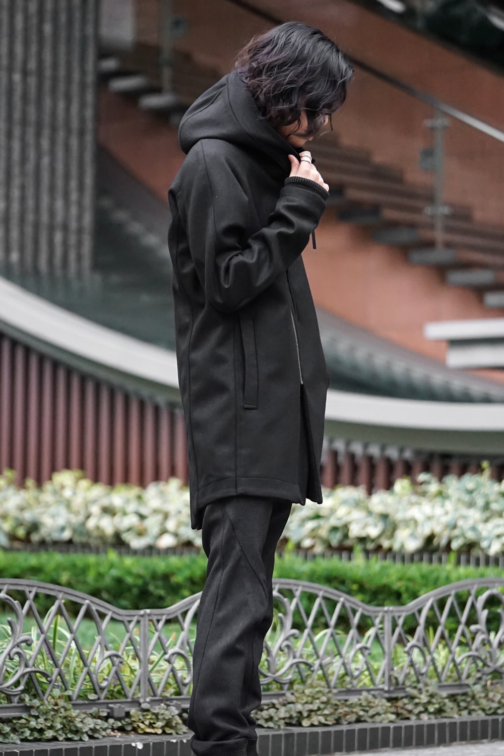 Hooded Coat Cashmere Melton