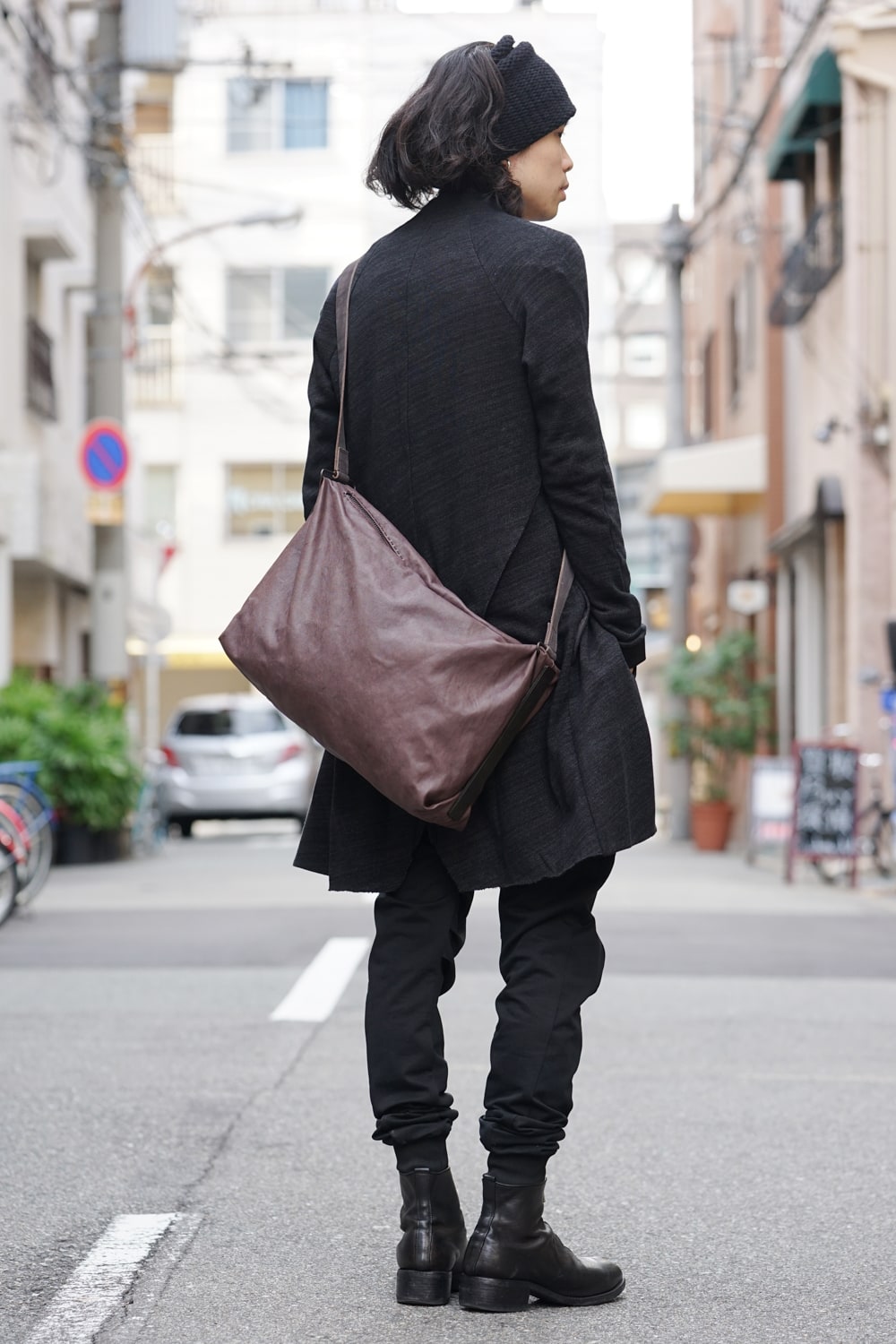 Leather Bag Guidi Horse Size L