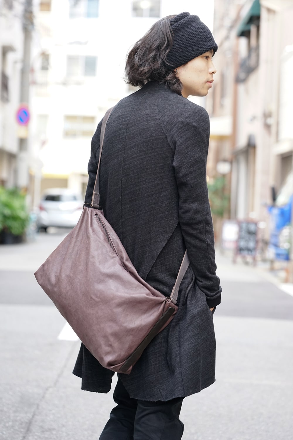 Leather Bag Guidi Horse Size L