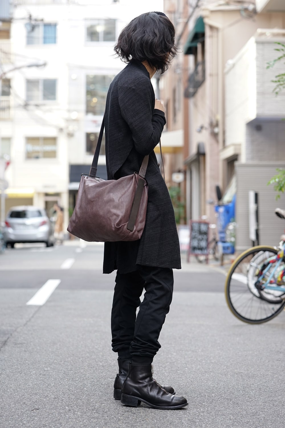 Leather Bag Guidi Horse Size L