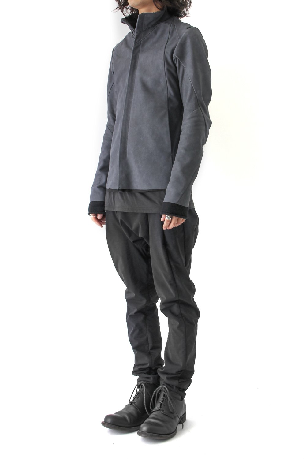 High Neck Jacket Calf Leather