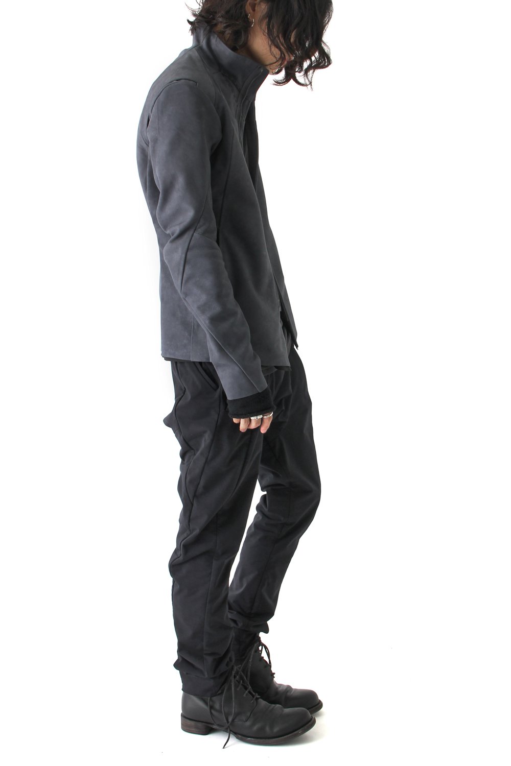 High Neck Jacket Calf Leather