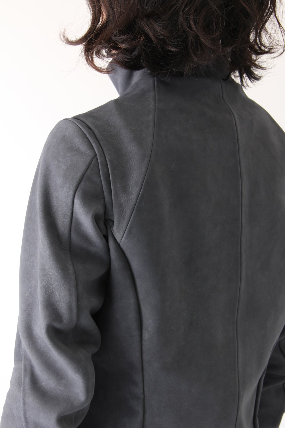 High Neck Jacket Calf Leather