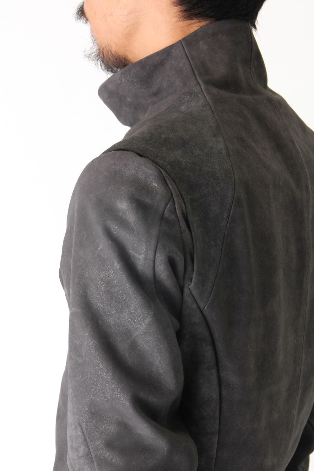High Neck Jacket Calf Leather