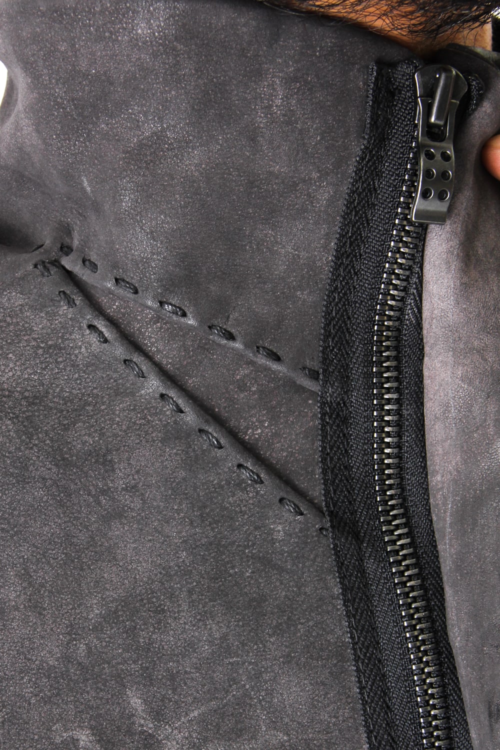 High Neck Jacket Calf Leather