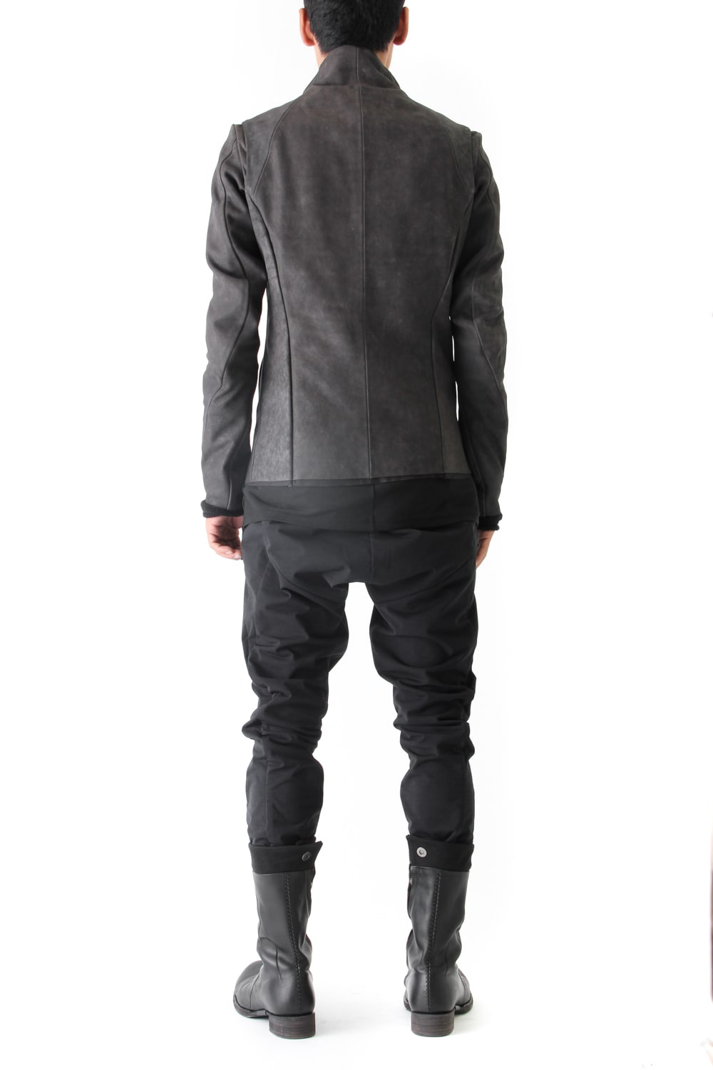 High Neck Jacket Calf Leather