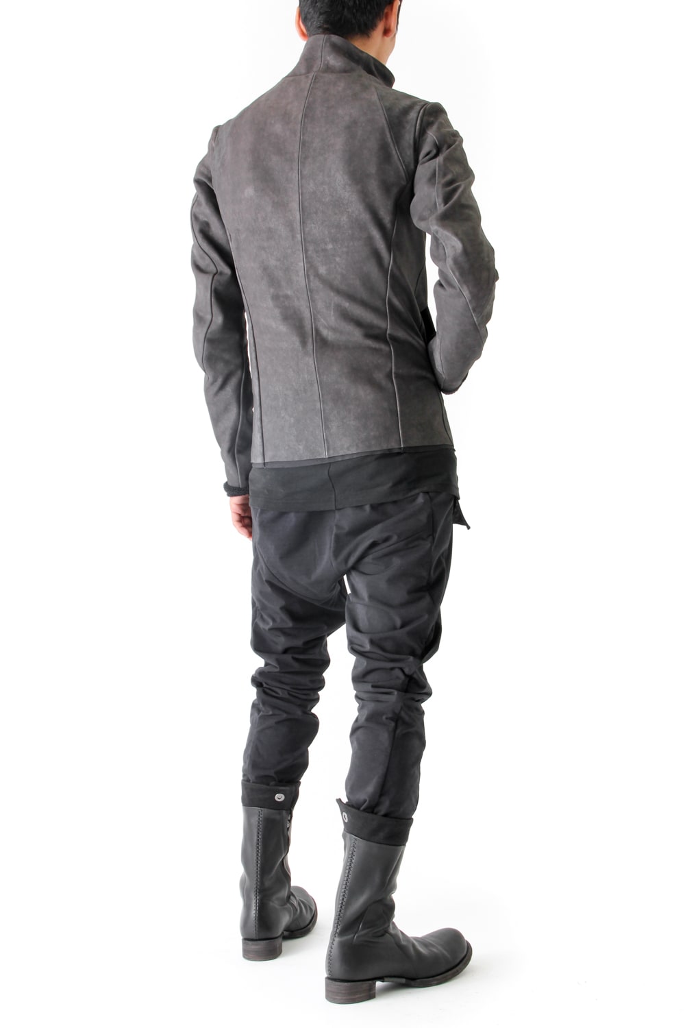 High Neck Jacket Calf Leather