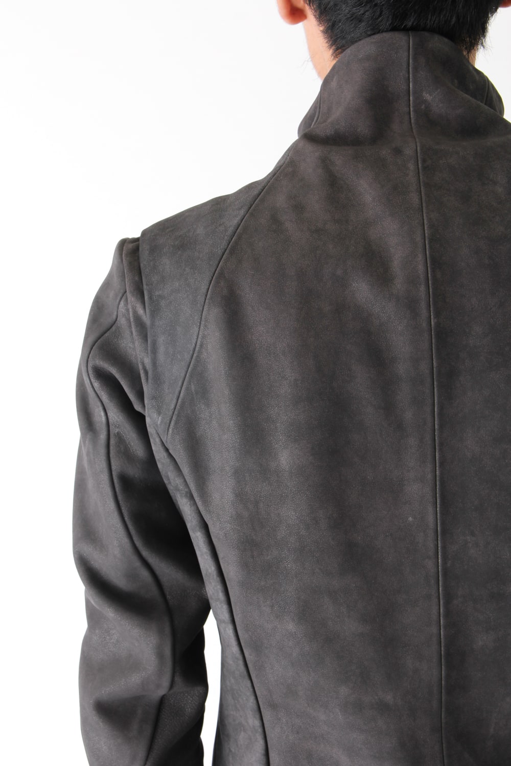 High Neck Jacket Calf Leather