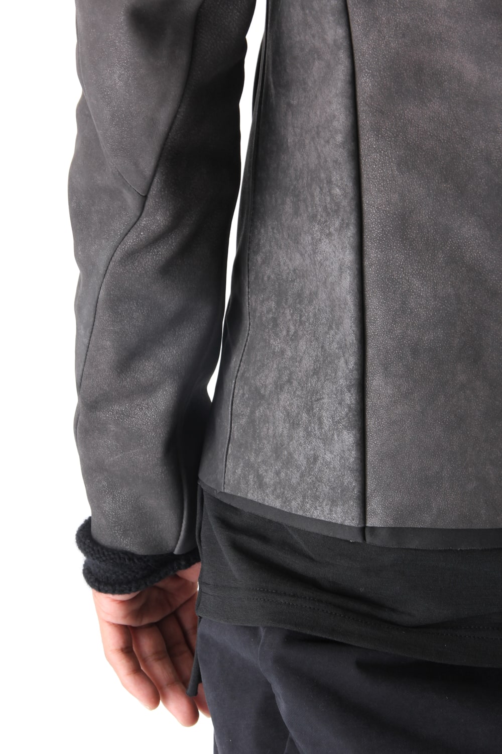 High Neck Jacket Calf Leather