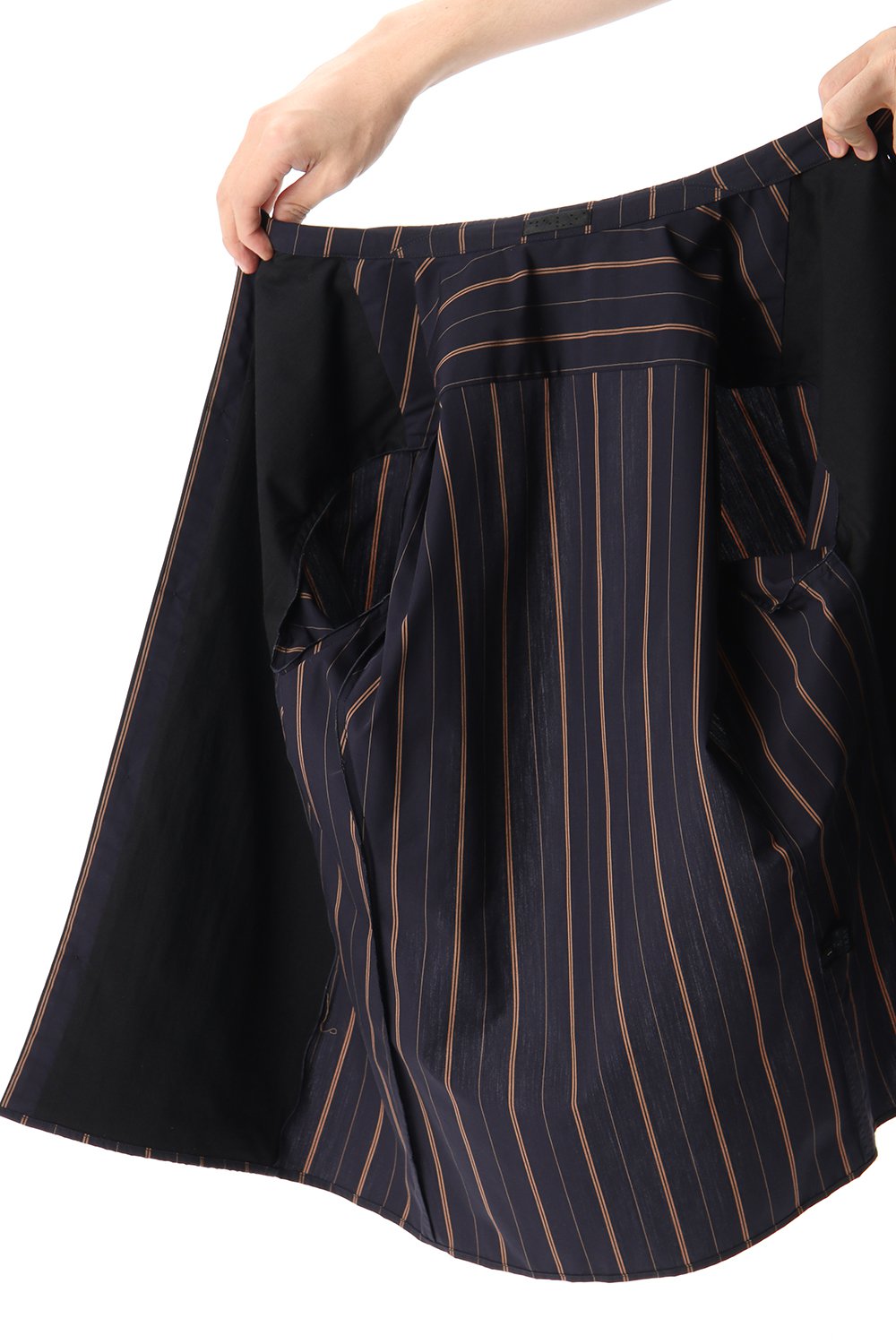 Open collar shirt egyptian cotton stripe [GIZA]