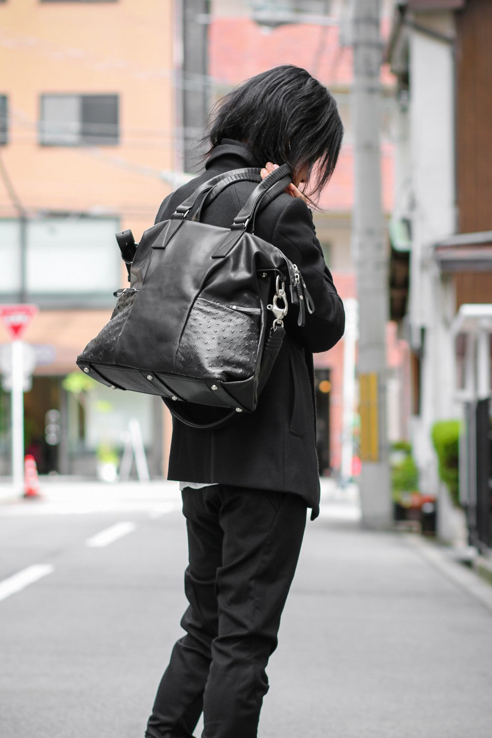 Vine tote | Cow×Ostrich