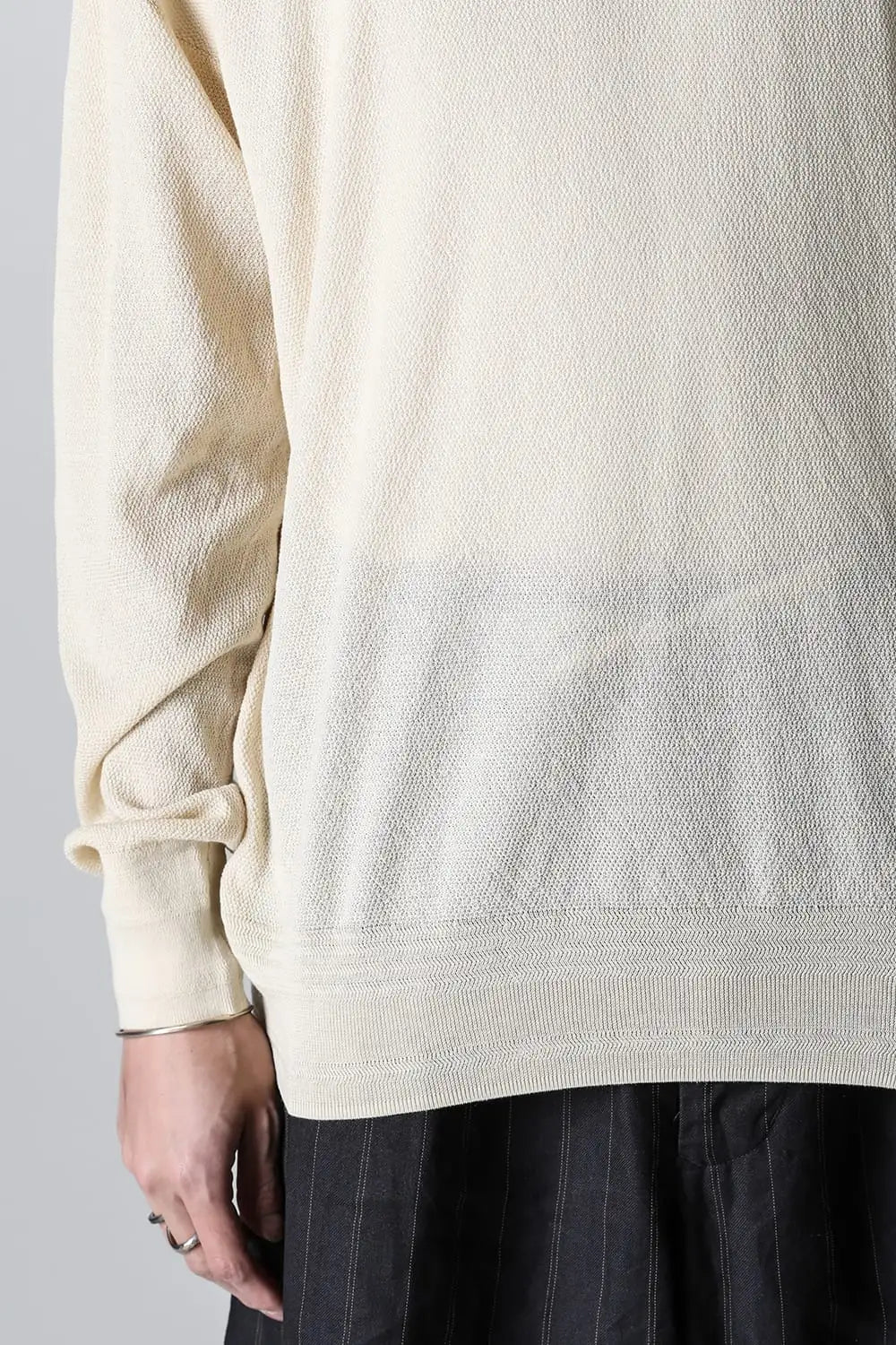 プルオーバーニット コットンリネンシルク Ecru