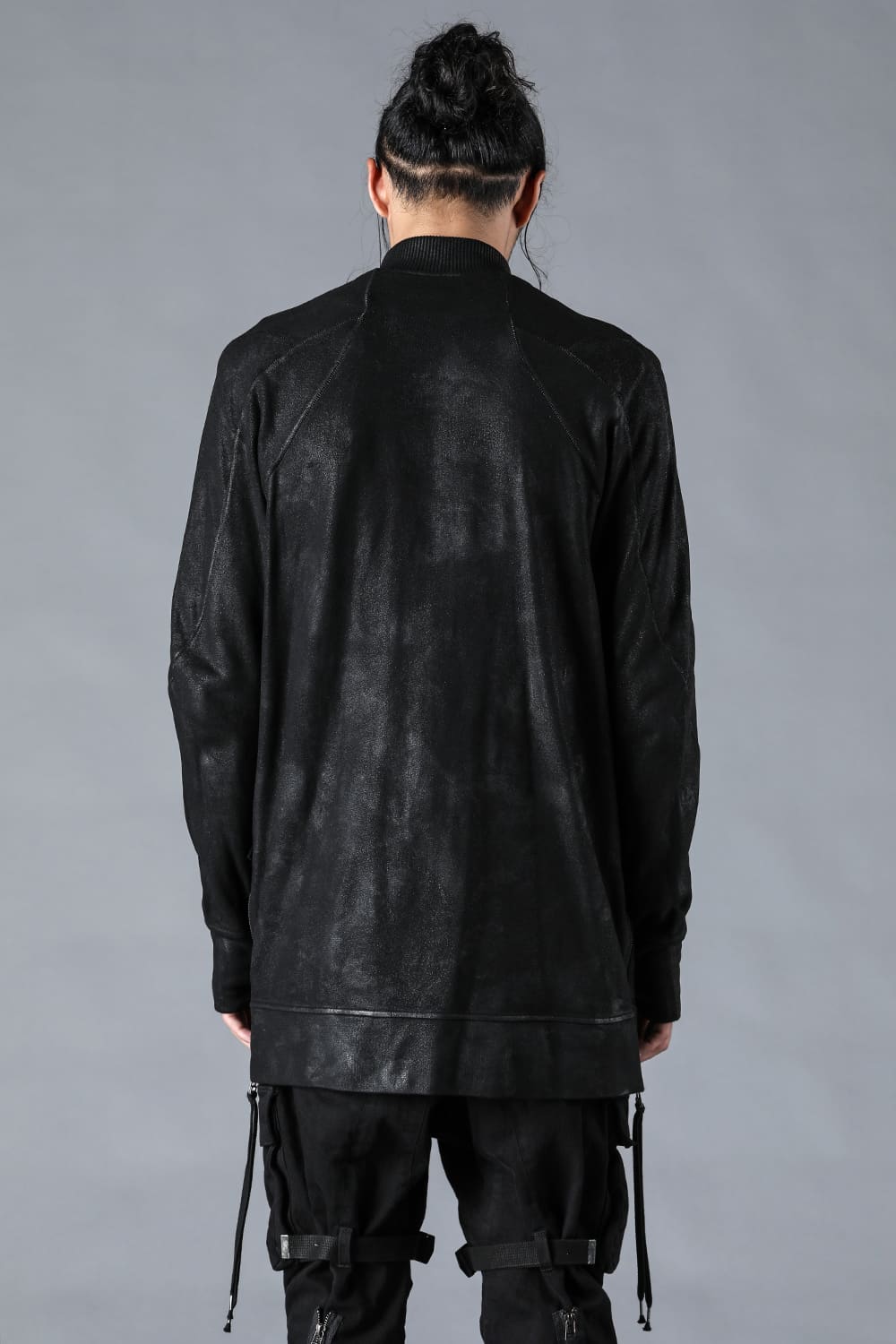 Untwisted Fleece-Line Coated Bomber Jacket