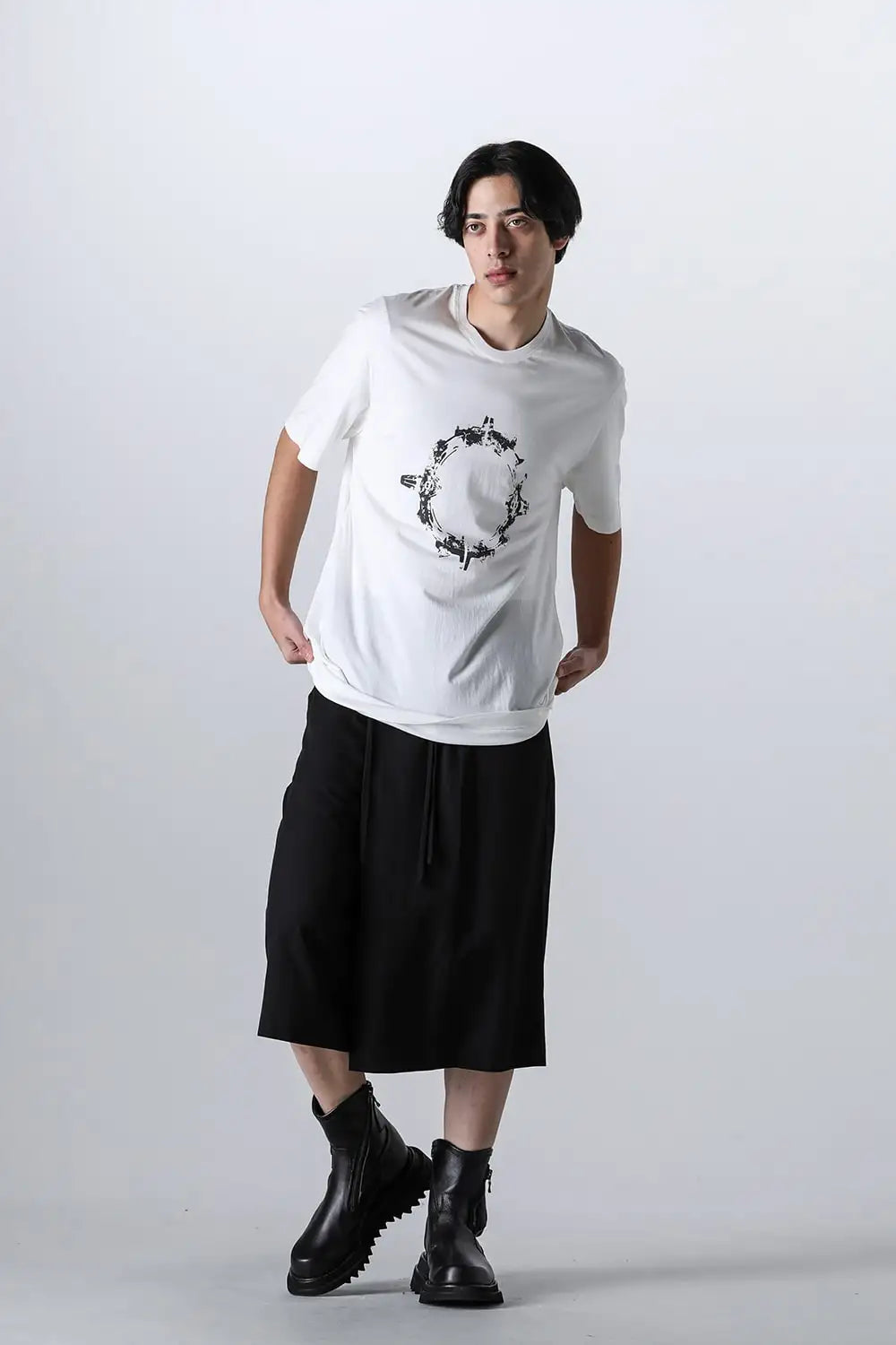 Cotton/Modal Jersey Regular T-shirt Off White