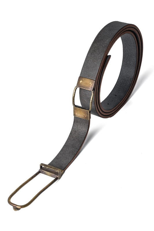 Belt GUIDI Cow leather 25mm Blue Beige