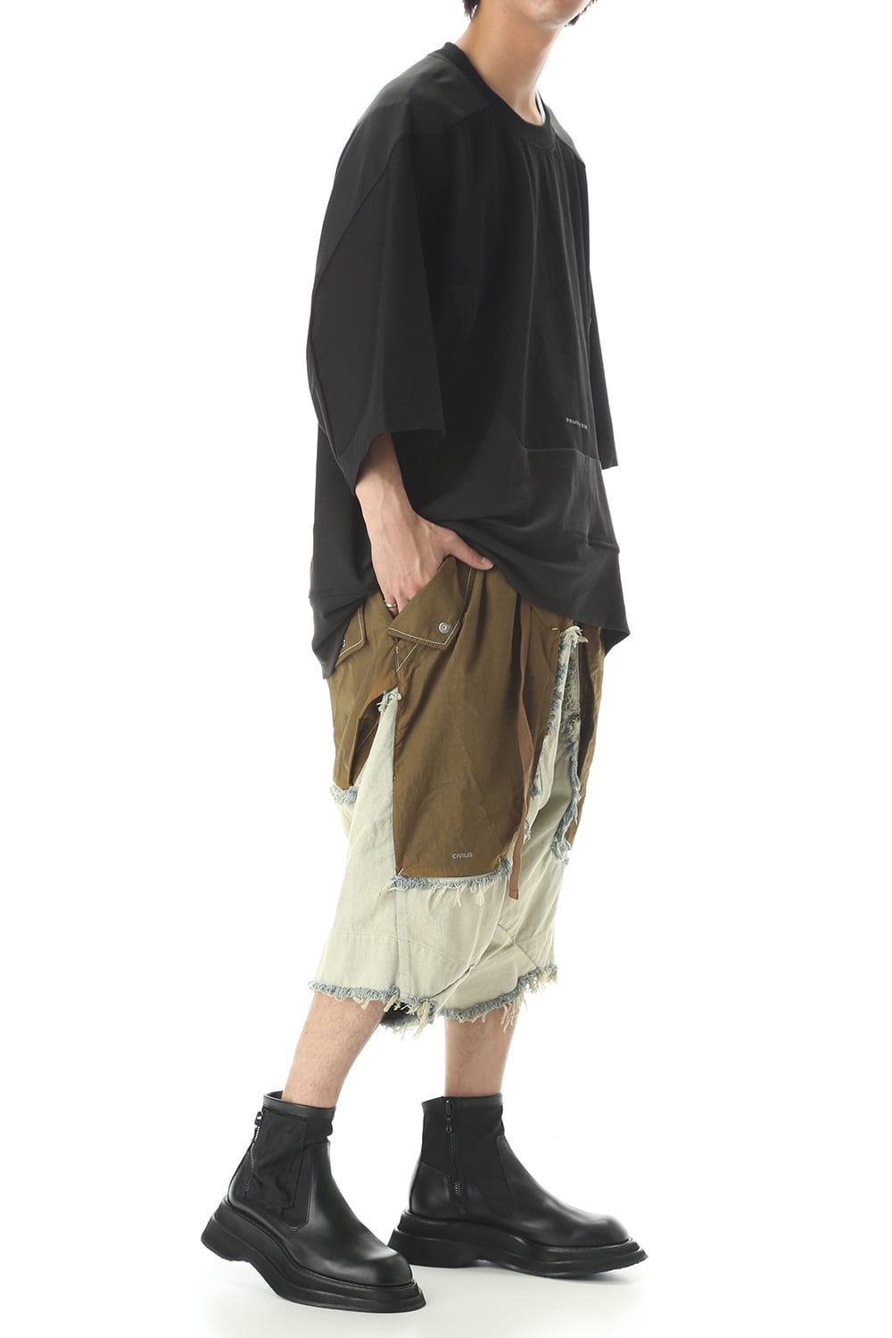 GEO CARGO DENIM SHORTS