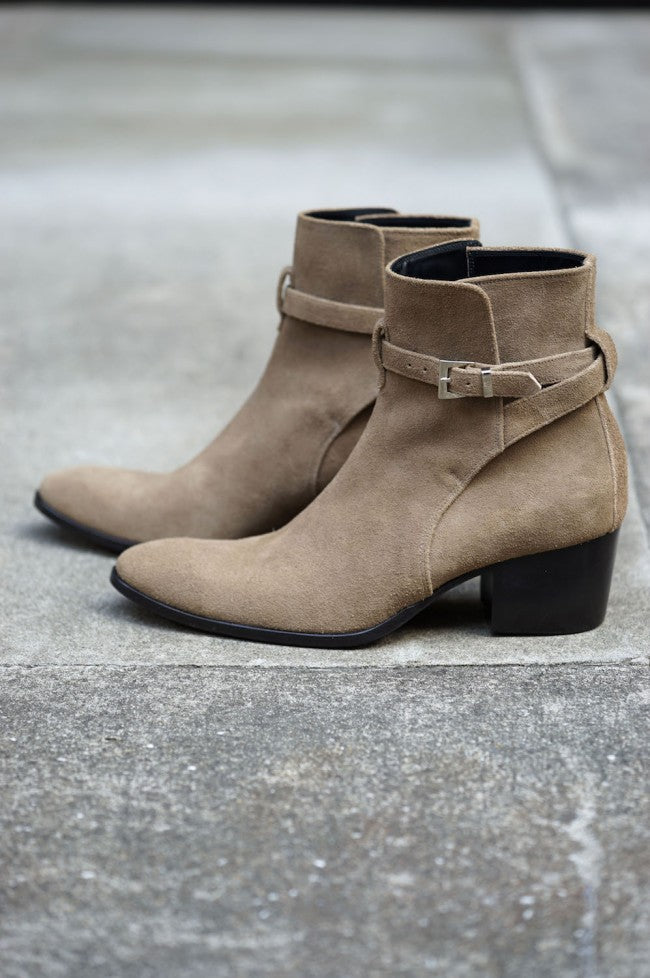 16AW Velvet Velour Suede Heel Boots