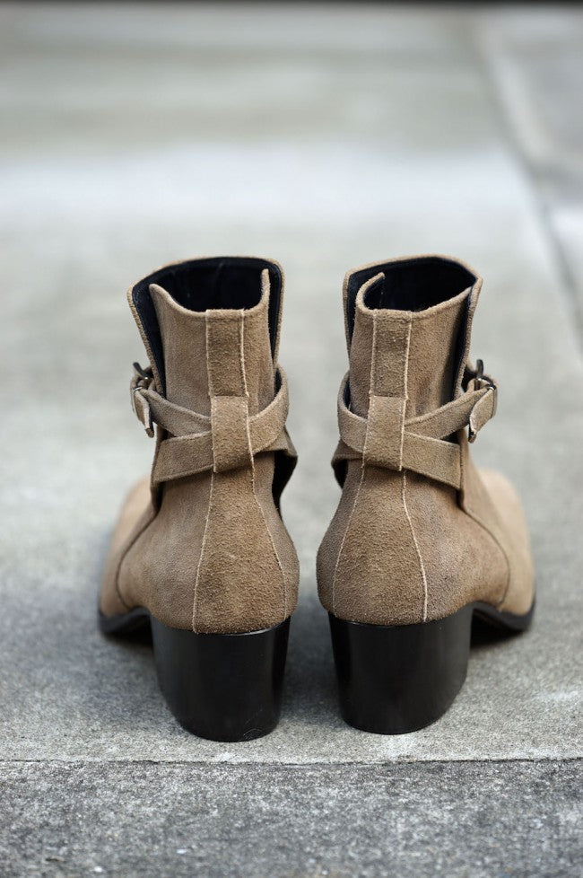 16AW Velvet Velour Suede Heel Boots