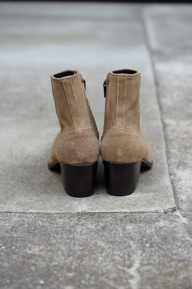 16AW Velour Suede Heel Boots BEIGE