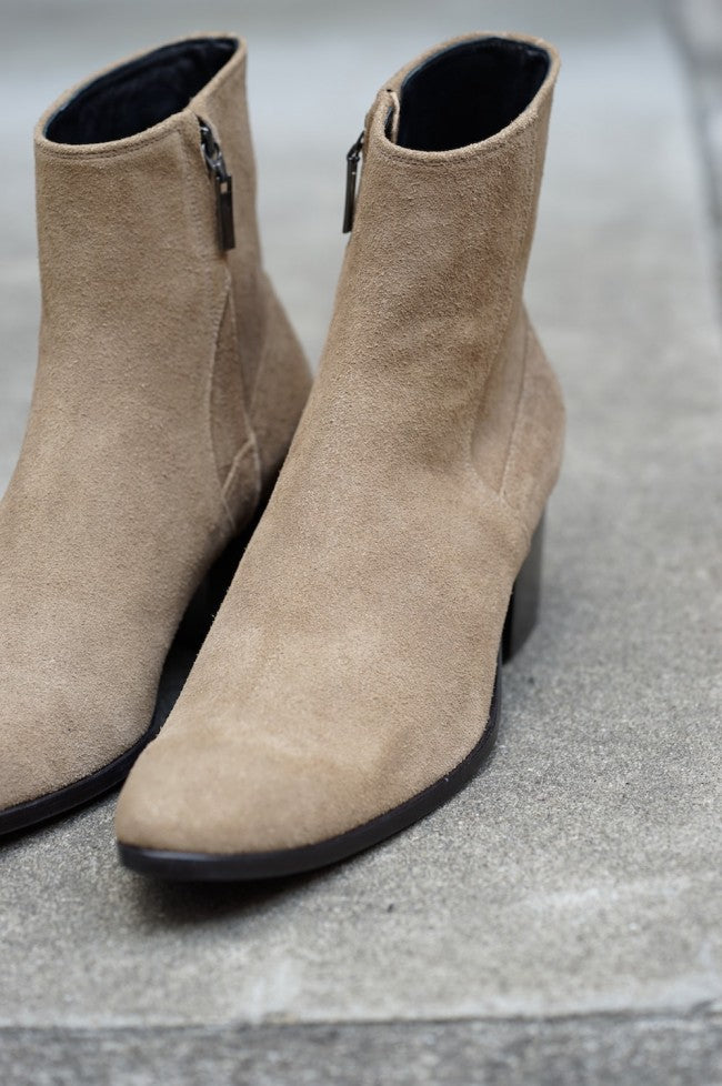 16AW Velour Suede Heel Boots BEIGE