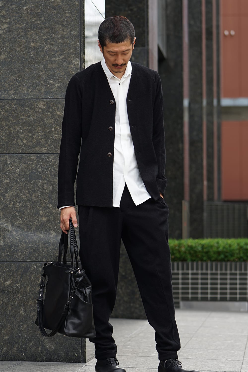 Jacket Wool / Cotton Raschel Knit Blue Black