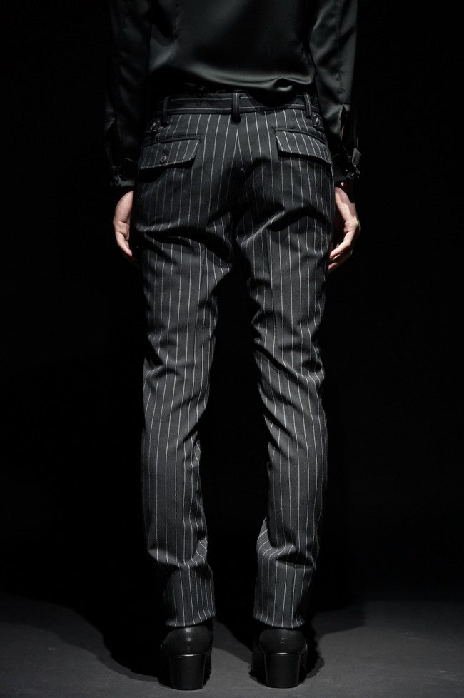 16AW 2WAY Pinstripe Stretch Slacks