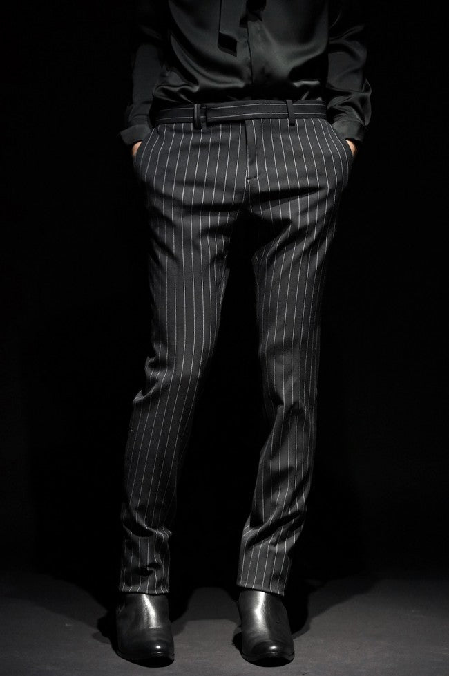 16AW 2WAY Pinstripe Stretch Slacks