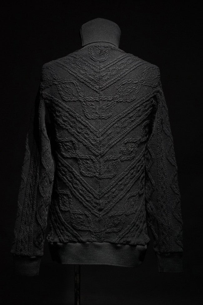 16AW Cable Knit Jacquard Turtle Neck Knit