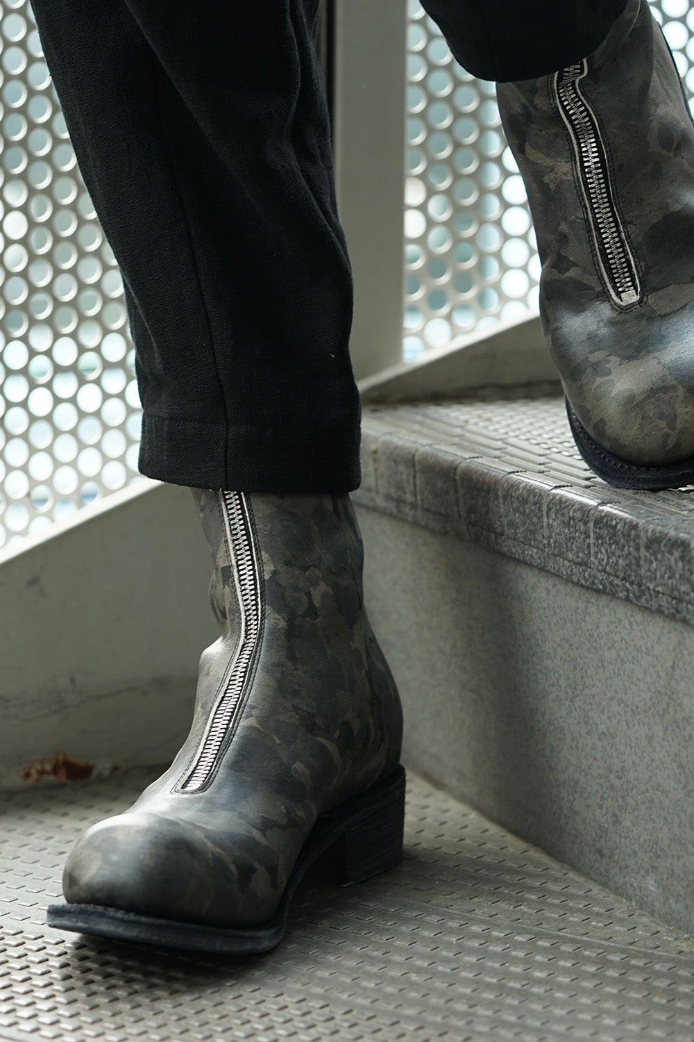 Limited Long Front Zip Boots - Horse Full Grain Leather - METRO