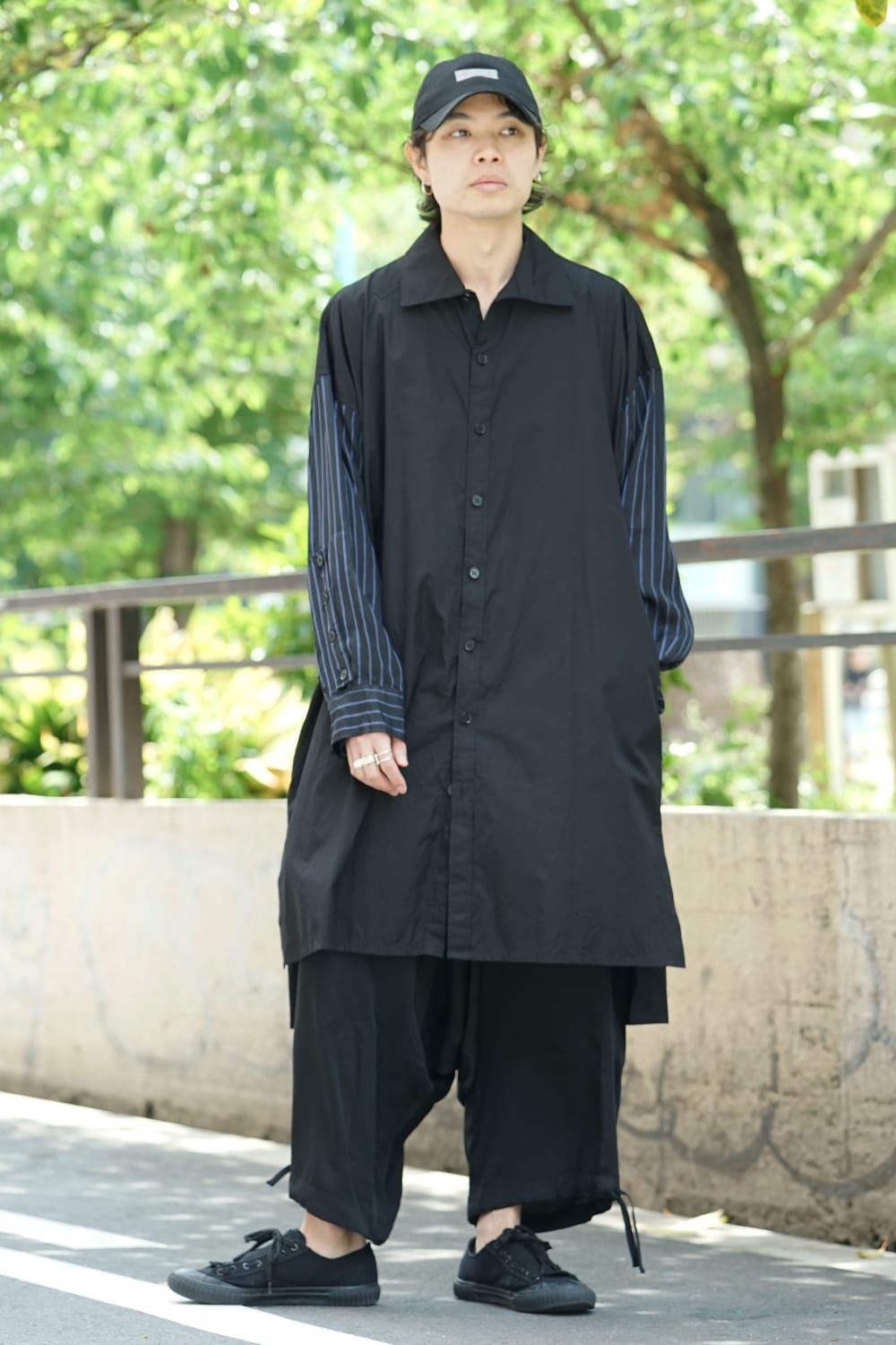 Products dyed Stripe Sleeve Shirts