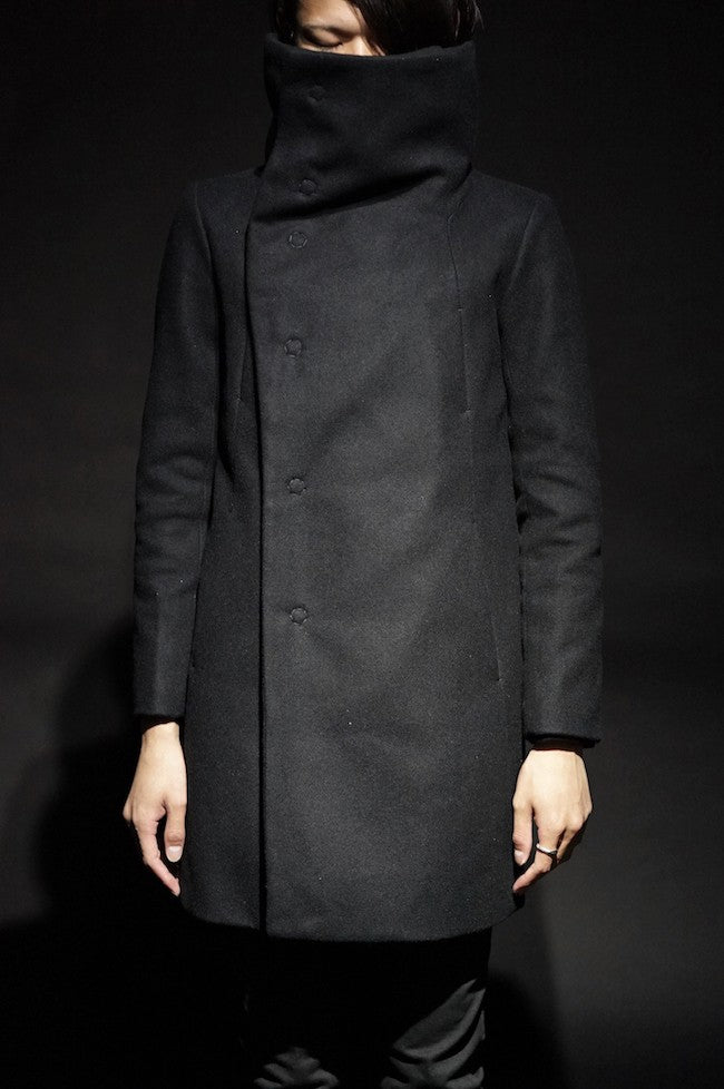 16AW Melton High Neck Coat