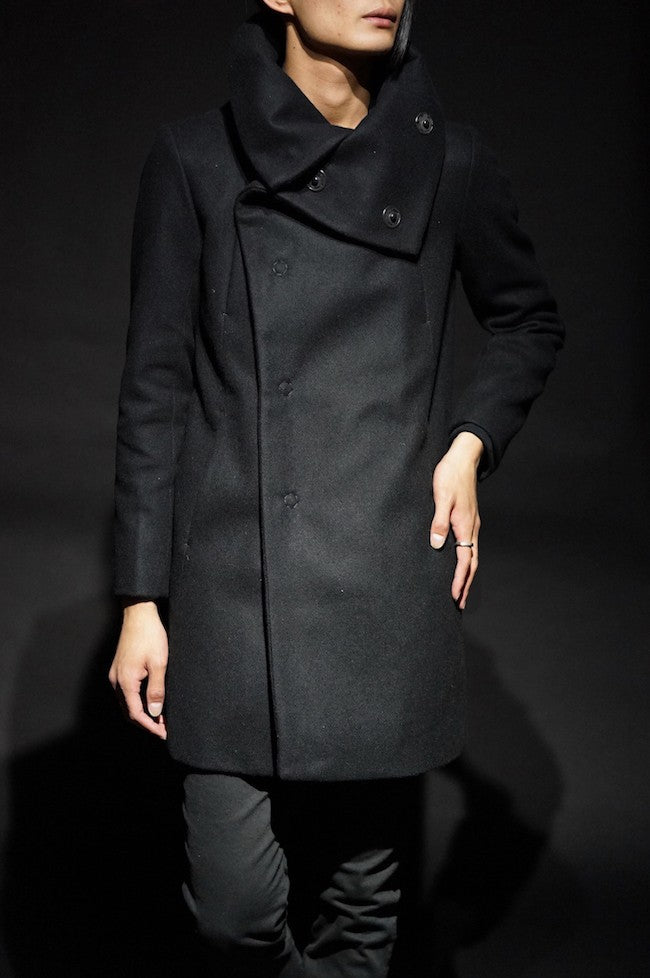 16AW Melton High Neck Coat