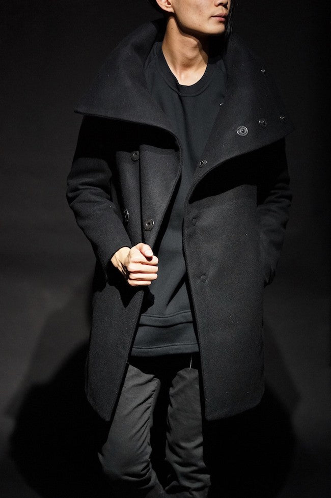 16AW Melton High Neck Coat