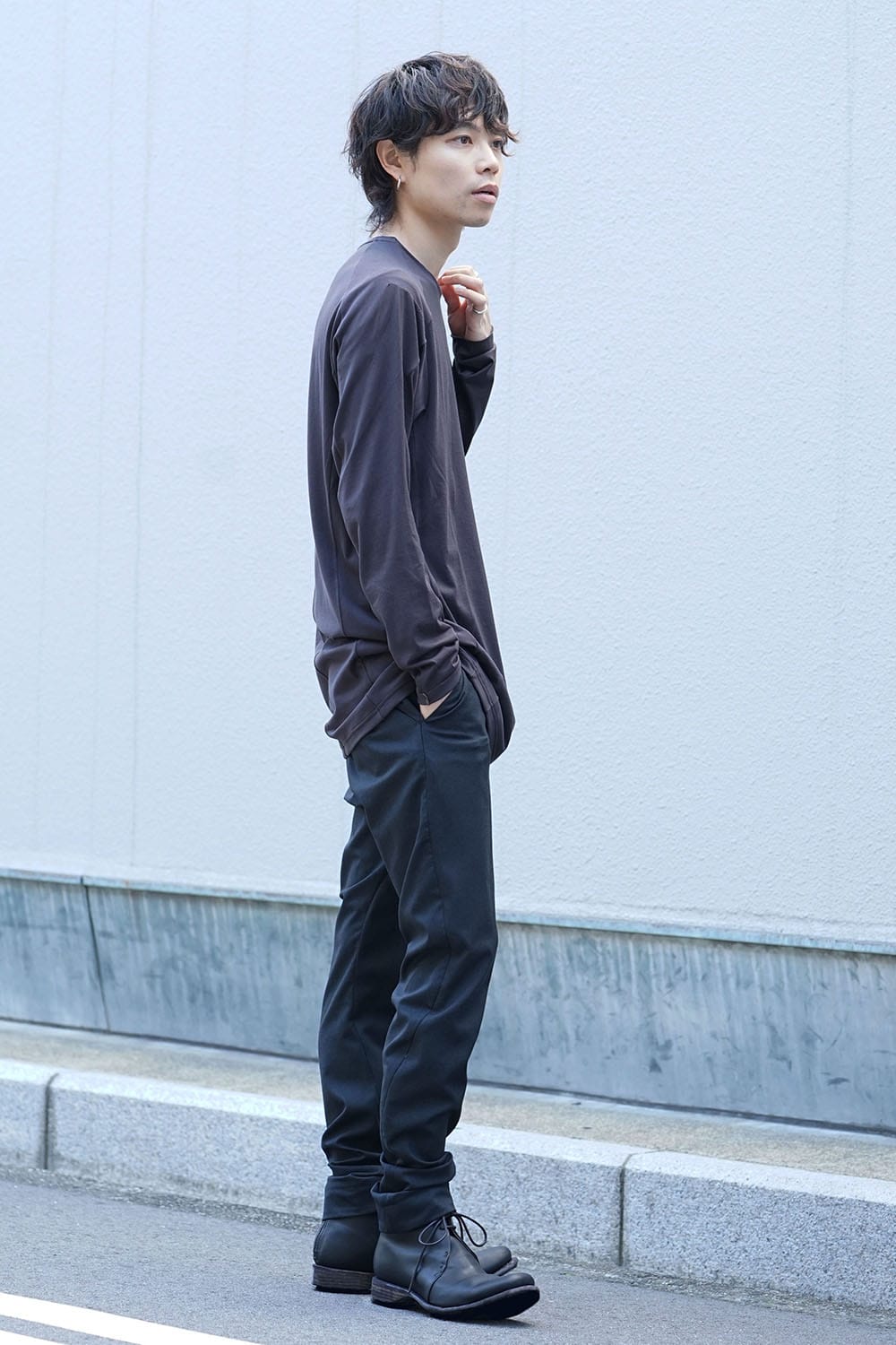 ロング スリーブ ルーズ フィット 80/2 コットン ジャージー