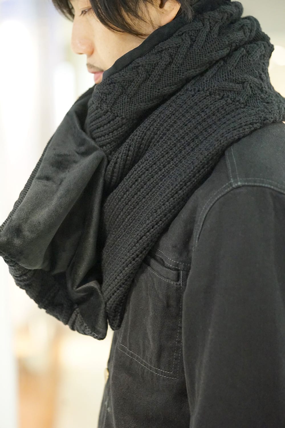 PW Knit Down Muffler Black