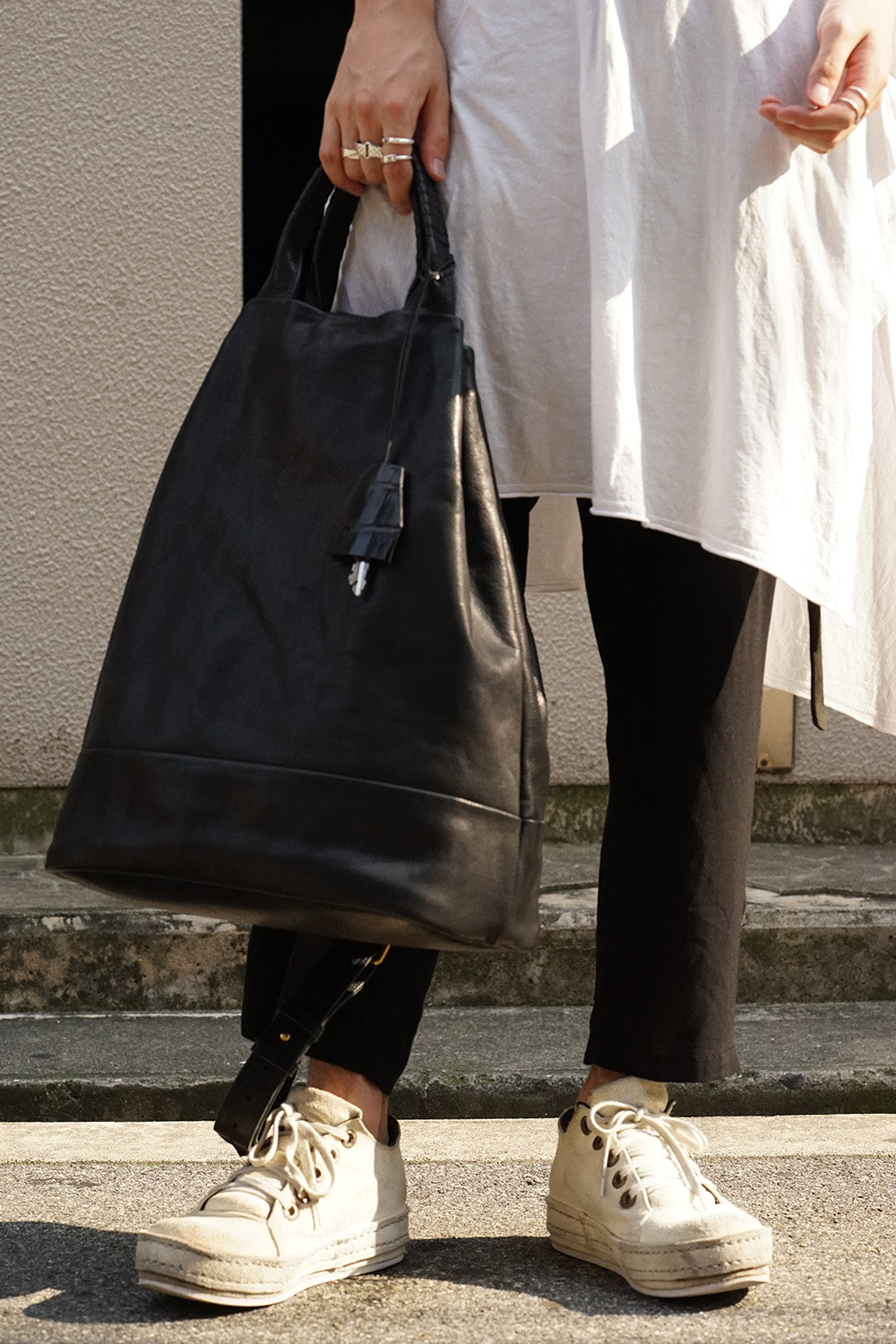 Key dyffle - crocodile Black