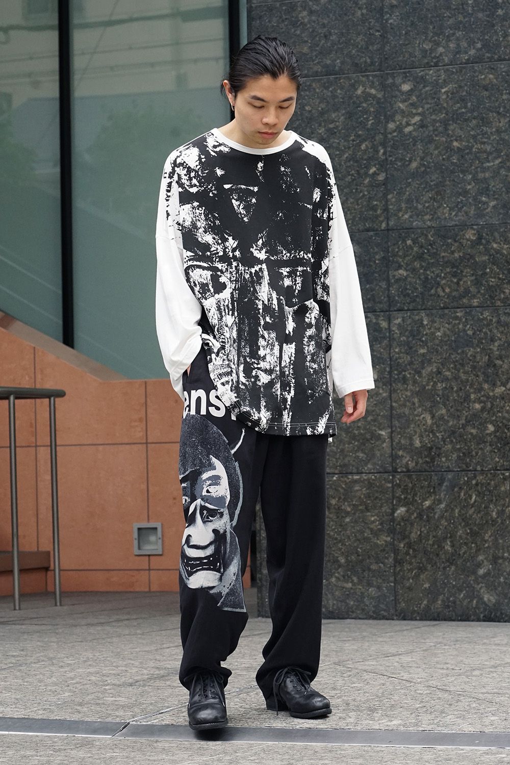 Switch roller print long sleeve T-shirt   NV-T55-071