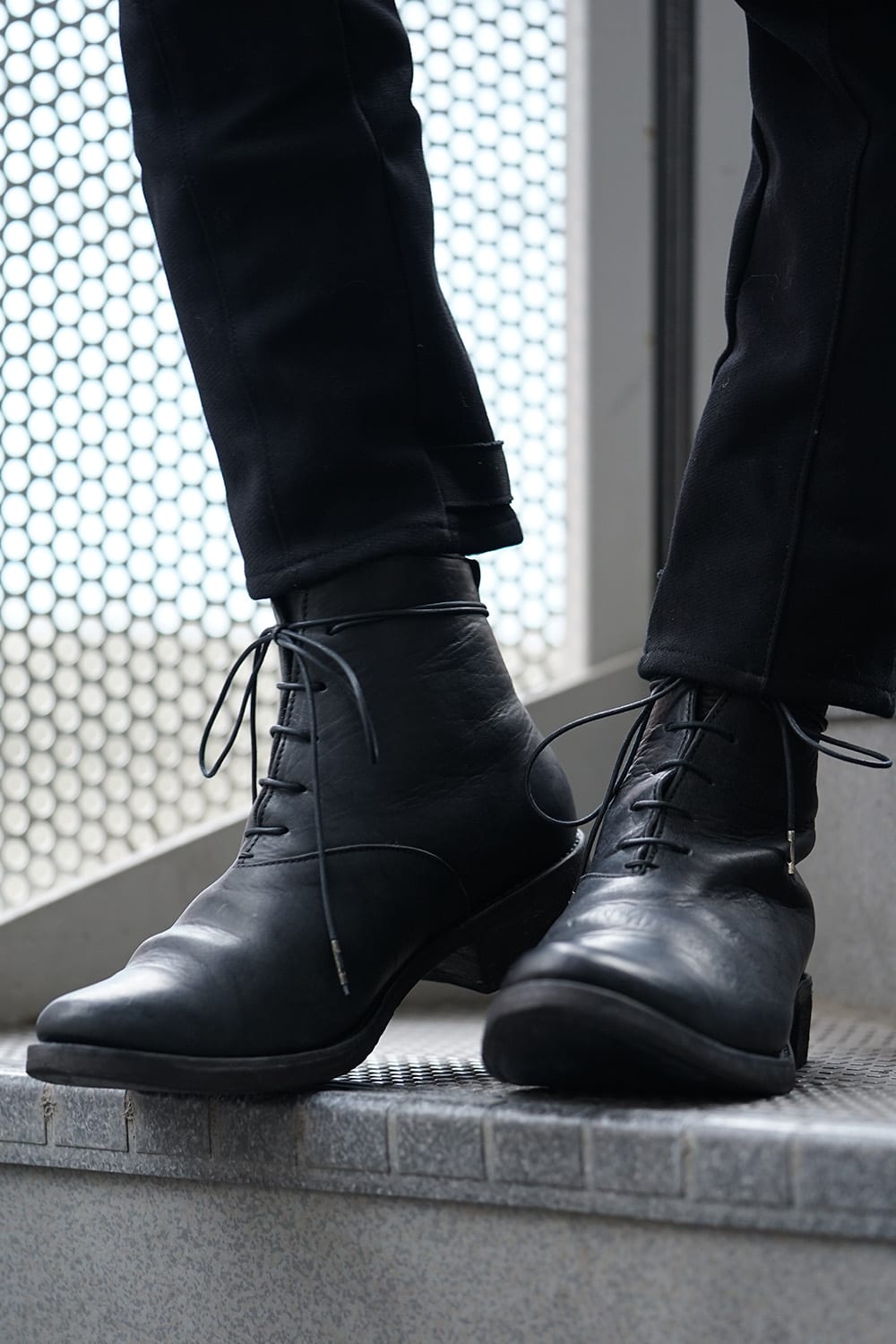 Horse leather lace up boots - ST109-0320S