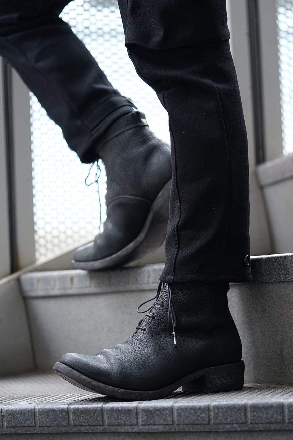 Buffalo leather lace up boots - ST109-0028A