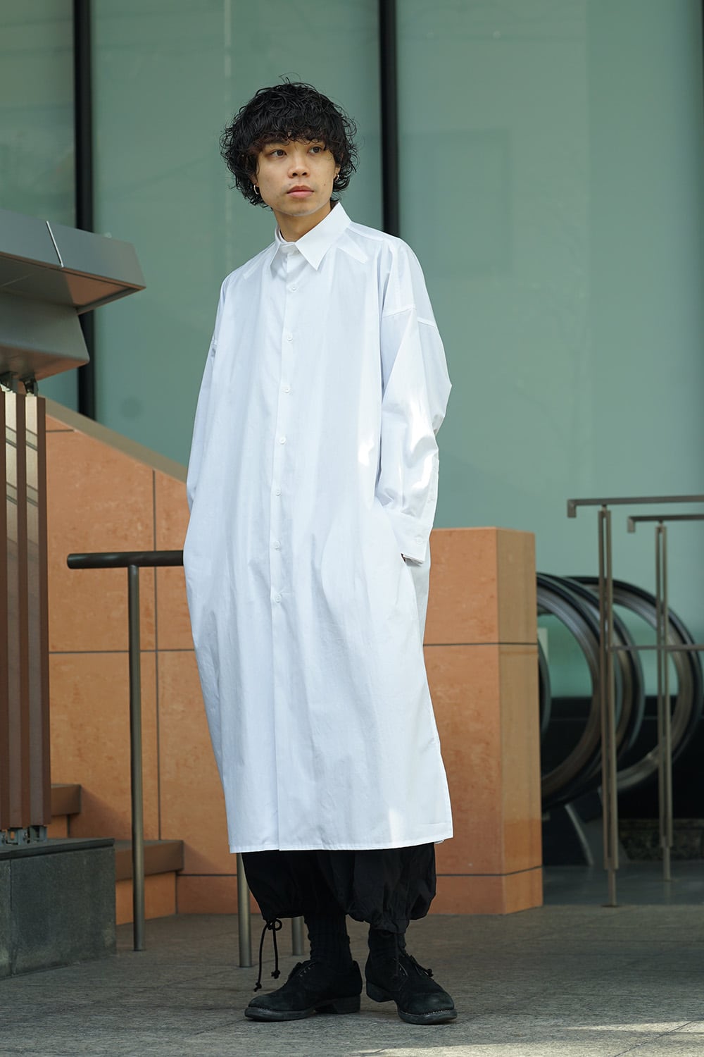 スペア カラー アート ロング シャツ FEMME Yohji Yamamoto White