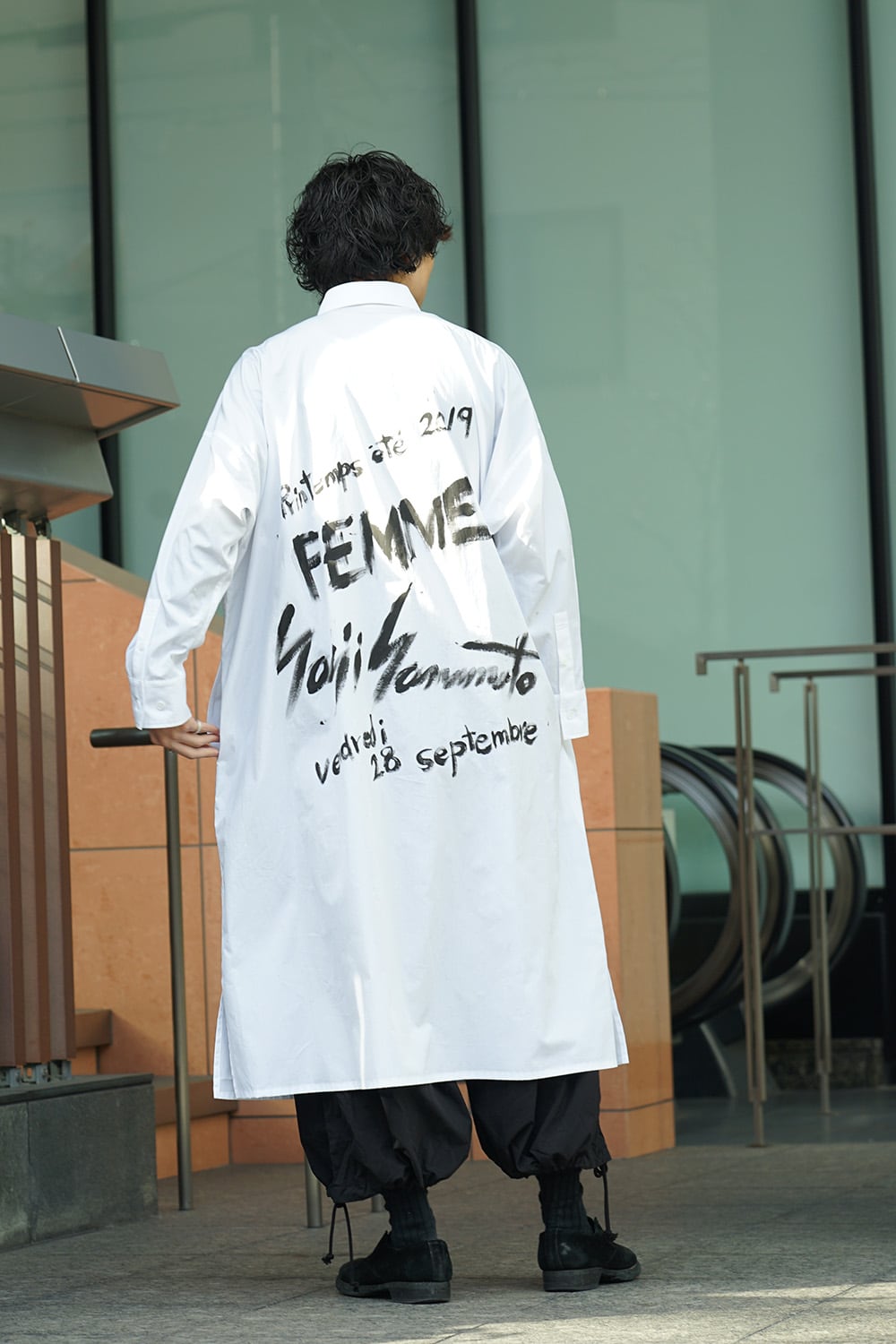 スペア カラー アート ロング シャツ FEMME Yohji Yamamoto White