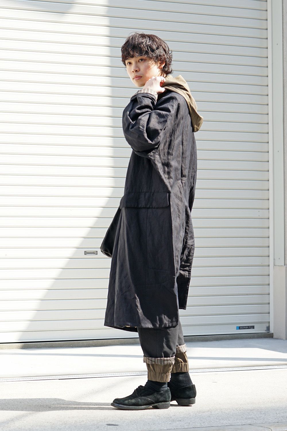 Layered Hooded coat 0M191 1104
