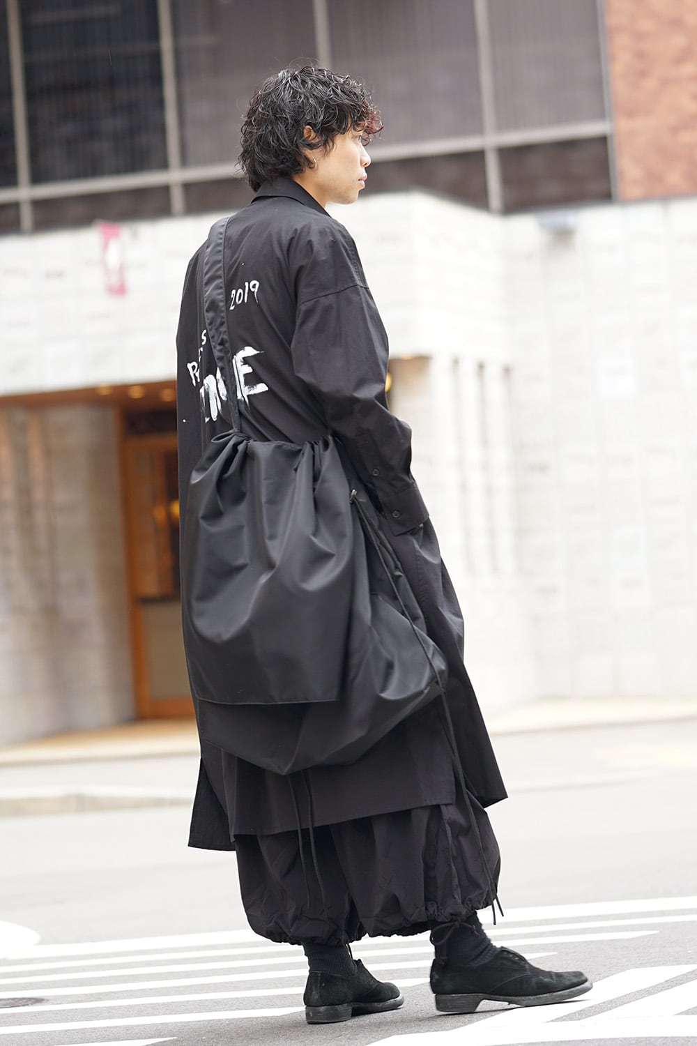 Spare collar FEMME Yohji Yamamoto Art Long shirts - Black