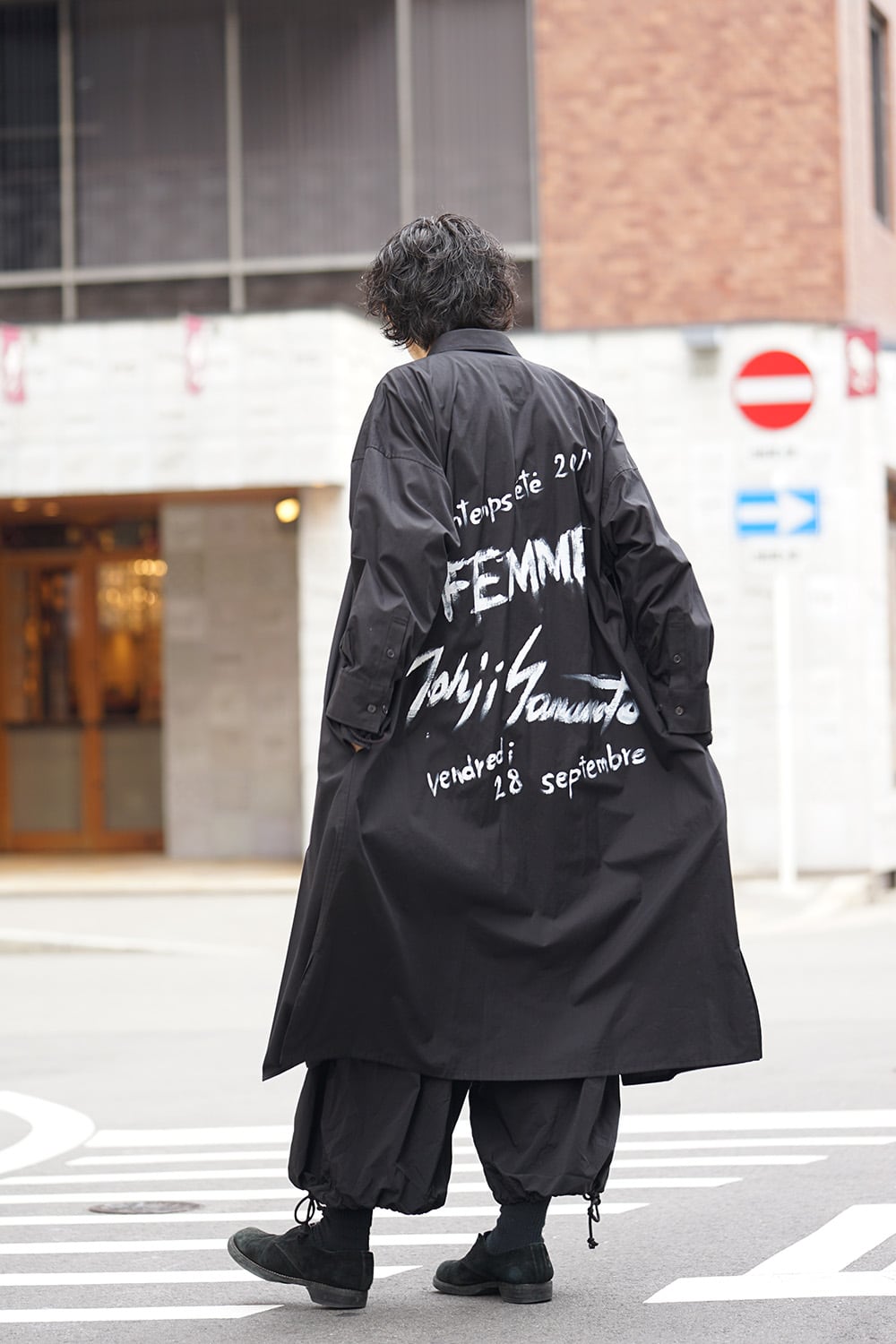 Spare collar FEMME Yohji Yamamoto Art Long shirts - Black