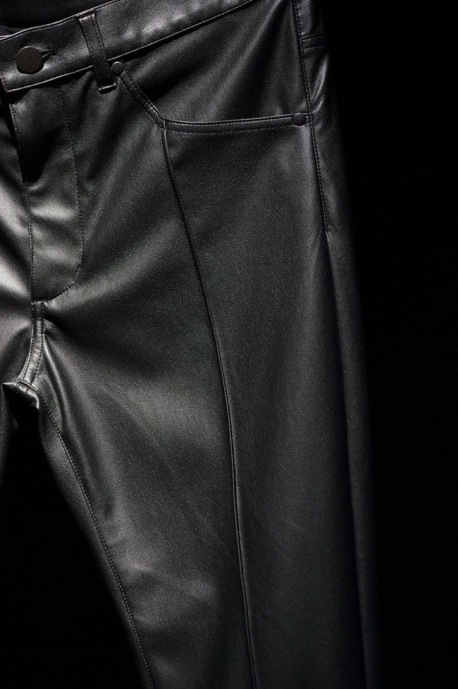 16AW Light Fake Leather Pants