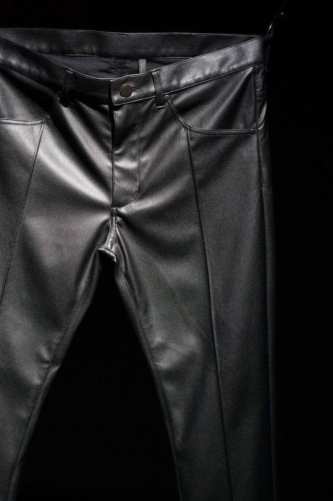 16AW Light Fake Leather Pants