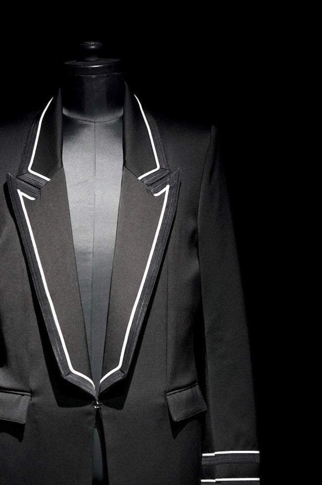 GalaabenD 16PS Tuxedo Cloth Long Jacket BLK×WHT