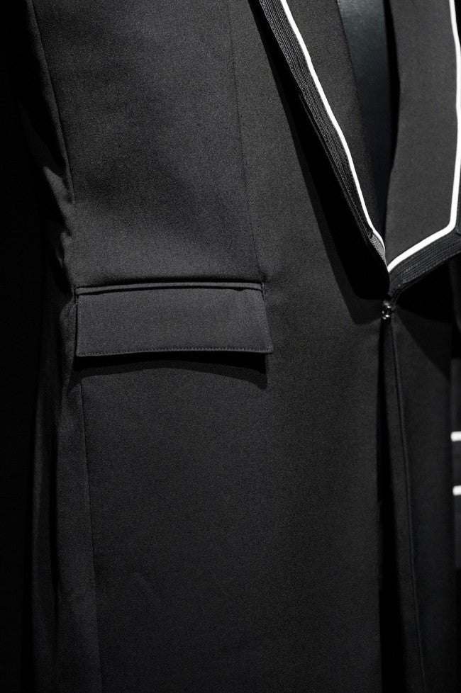GalaabenD 16PS Tuxedo Cloth Long Jacket BLK×WHT