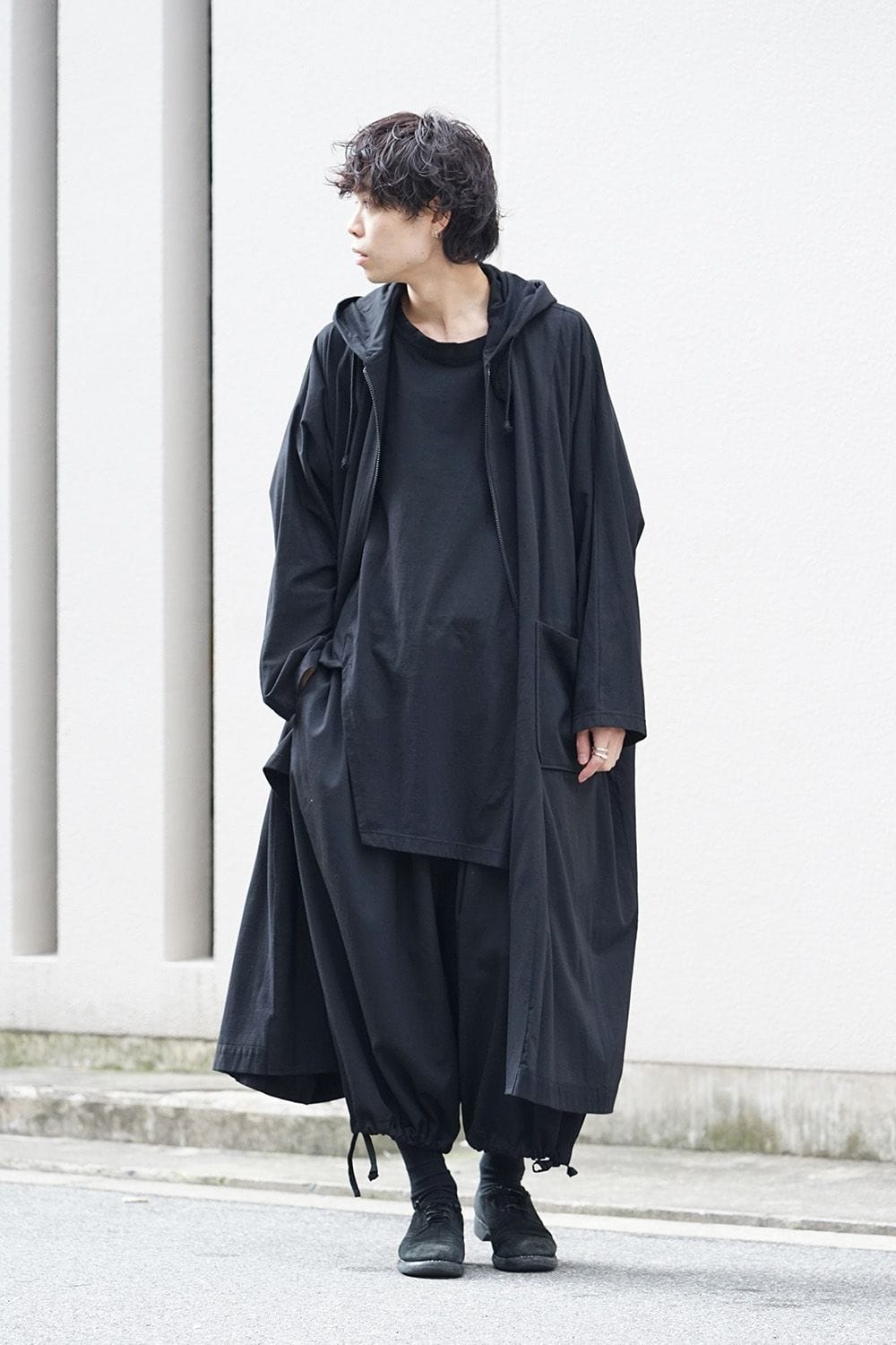 オープンフロント ビッグ ドレス ウィズ フード