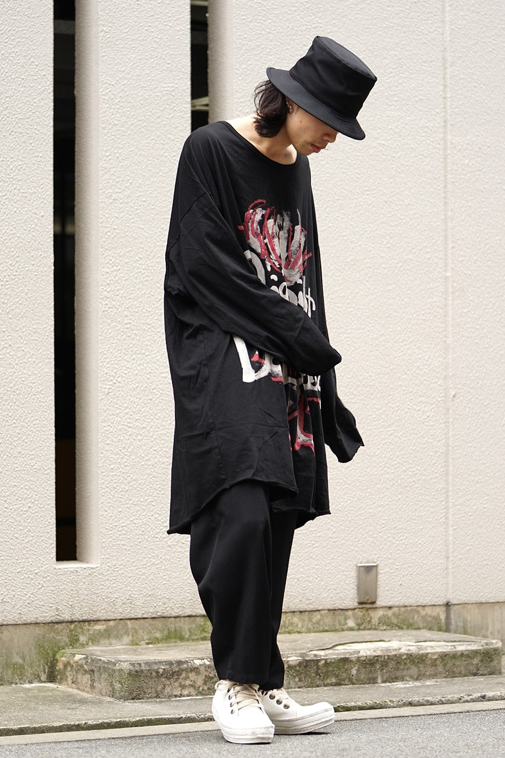 Crew Neck Oversized Long Sleeve T-shirt B